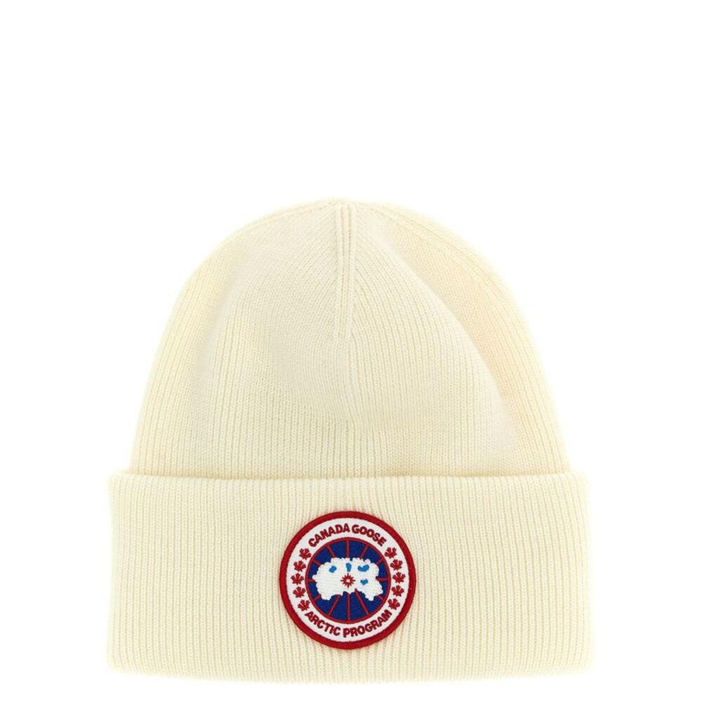 Canada Goose White Wool Men's Beanie